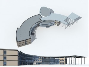 city office building construction avant-garde design hotel - 141 Modelo 3D