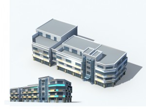 city office building construction avant-garde design hotel - 152 3D 模型