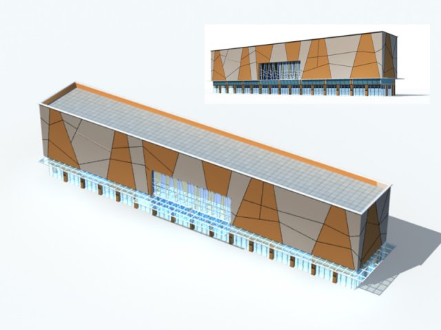 city office building construction avant-garde design hotel - 156 Modelo 3D .c4d .max .obj .3ds .fbx .stl .blend 