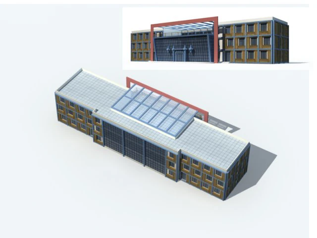 city office building construction avant-garde design hotel - 157 3D Model .c4d .max .obj .3ds .fbx .stl .blend