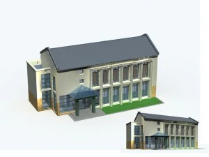 city office building construction avant-garde design hotel - 158 3D Model