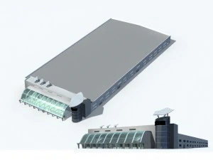 city office building construction avant-garde design hotel - 160 3D Model