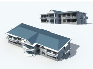 city office building construction avant-garde design hotel - 163 Modèle 3D