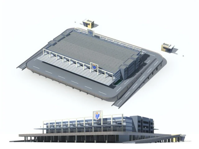 city office building construction avant-garde design hotel - 165 3D Model .c4d .max .obj .3ds .fbx .stl .blend 
