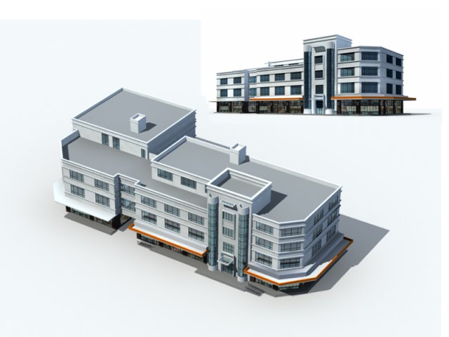 city office building construction avant-garde design hotel - 174 Modèle 3D .c4d .max .obj .3ds .fbx .stl .blend 