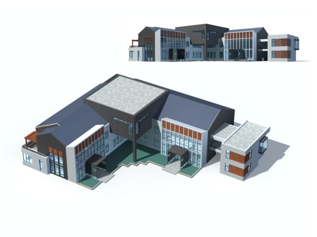 city office building construction avant-garde design hotel - 175 3D मॉडल .c4d .max .obj .3ds .fbx .stl .blend 