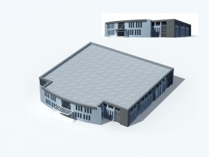 city office building construction avant-garde design hotel - 175 Model 3D