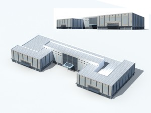 city office building construction avant-garde design hotel - 175 3D Model