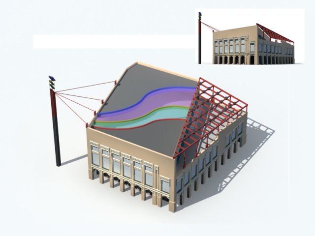 city office building construction avant-garde design hotel - 175 Modèle 3D .c4d .max .obj .3ds .fbx .stl .blend 