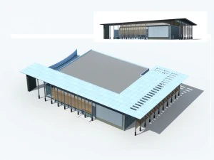 시티 오피스 빌딩 건설 아방가르드 디자인 호텔 - 175 3D 모델