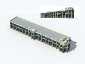 city office building construction avant-garde design hotel - 198 Model 3D