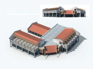 city office building construction avant-garde design hotel - 200 3D Model