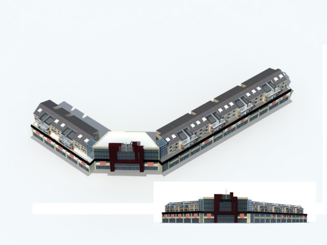 city office building construction avant-garde design hotel - 202 3D Model .c4d .max .obj .3ds .fbx .stl .blend 