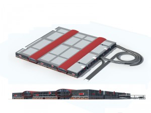 city office building construction avant-garde design hotel - 206 3D Model