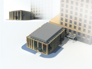 city office building construction avant-garde design hotel - 209 3D Model