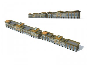 city office building construction avant-garde design hotel - 223 3D Model