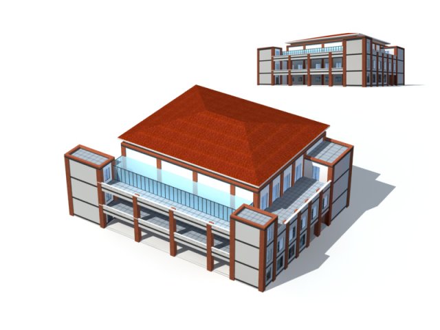 city office building construction avant-garde design hotel - 230 Modello 3D .c4d .max .obj .3ds .fbx .stl .blend 