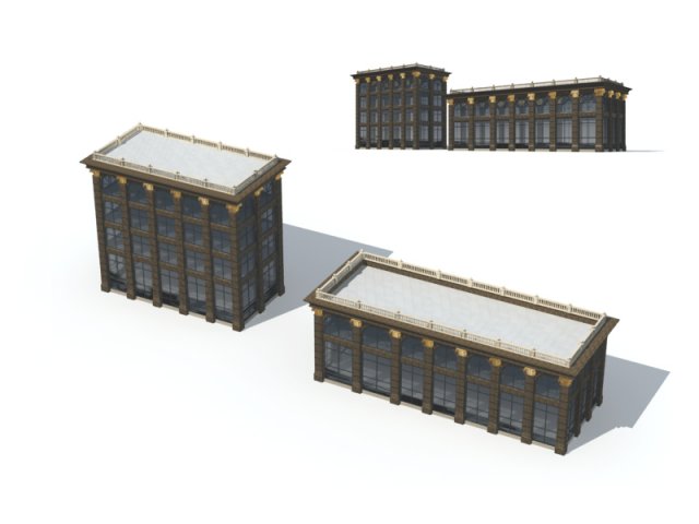 city office building construction avant-garde design hotel - 235 Modèle 3D .c4d .max .obj .3ds .fbx .stl .blend 
