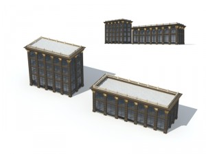 city office building construction avant-garde design hotel - 235 3D Model