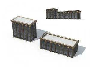 edificio de oficinas de la ciudad construcci&oacute;n hotel de dise&ntilde;o vanguardista - 235 Modelo 3D