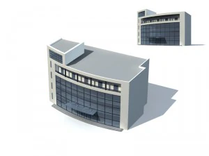 市役所ビル建設前衛デザインホテル - 238 3Dモデル