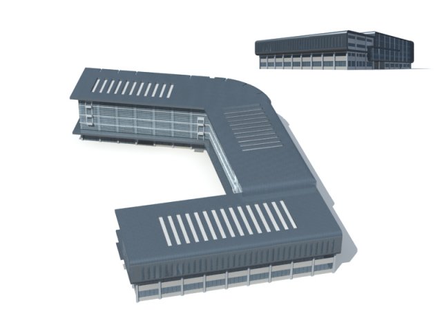 city office building construction avant-garde design hotel - 244 3D Модель .c4d .max .obj .3ds .fbx .stl .blend 