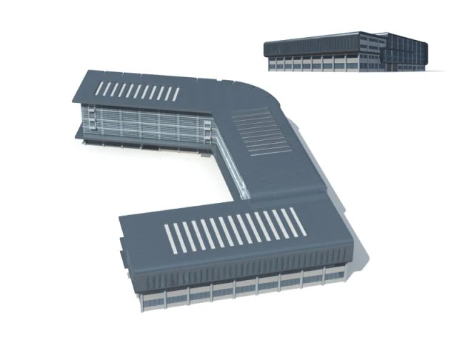 city office building construction avant-garde design hotel - 244 3D Model .c4d .max .obj .3ds .fbx .stl .blend 