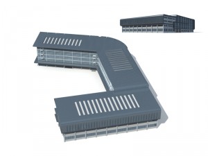 city office building construction avant-garde design hotel - 244 3D Model