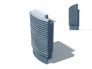 city office building construction avant-garde design hotel - 248 Modelo 3D