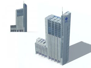 city office building construction avant-garde design hotel - 253 3D Model