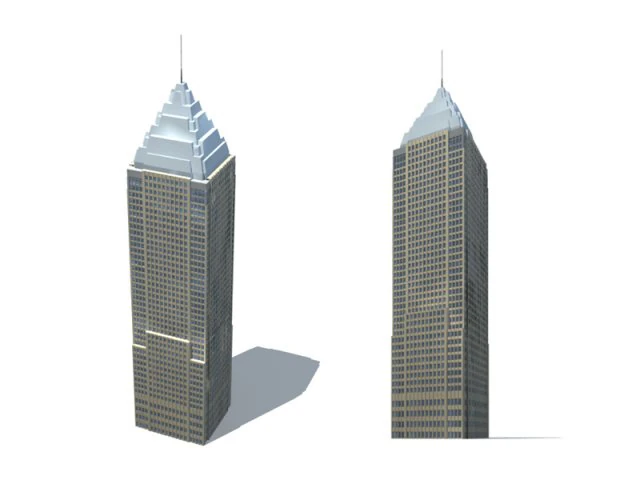 city office building construction avant-garde design hotel - 266 3D Model .c4d .max .obj .3ds .fbx .stl .blend