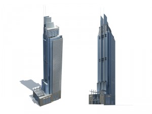 city office building construction avant-garde design hotel - 269 3D-Modell