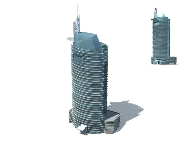 city office building construction avant-garde design hotel - 273 3D Model .c4d .max .obj .3ds .fbx .stl .blend 