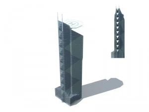 city office building construction avant-garde design hotel - 284 3D Model