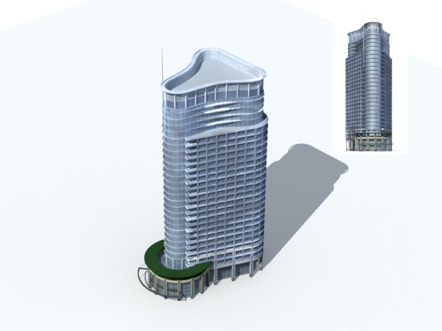 city office building construction avant-garde design hotel - 297 Modèle 3D .c4d .max .obj .3ds .fbx .stl .blend 