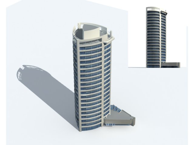 city office building construction avant-garde design hotel - 301 Modelo 3D .c4d .max .obj .3ds .fbx .stl .blend 