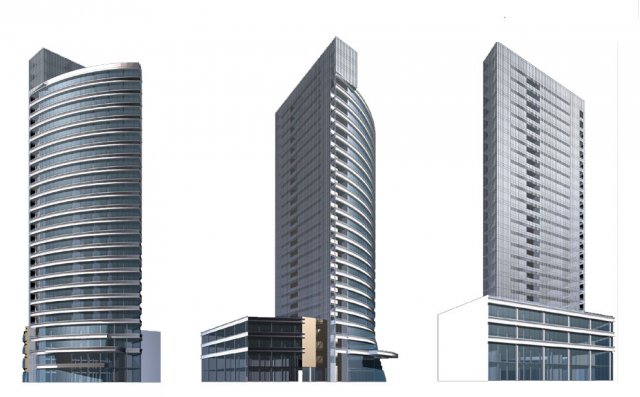 city office building construction avant-garde design hotel - 317 3D Модель .c4d .max .obj .3ds .fbx .stl .blend 