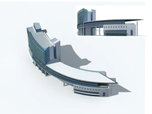 Stadtb&uuml;rogeb&auml;udebau Avantgarde-Designhotel - 327 3D Modell