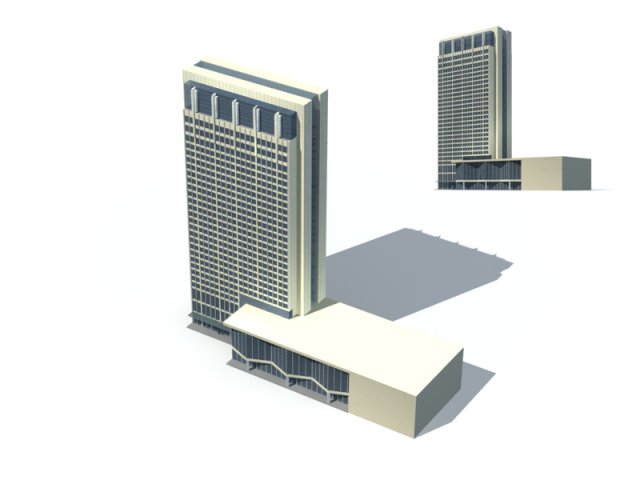 city office building construction avant-garde design hotel - 339 3D-Modell .c4d .max .obj .3ds .fbx .stl .blend 