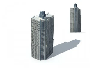 city office building construction avant-garde design hotel - 340 3D Model