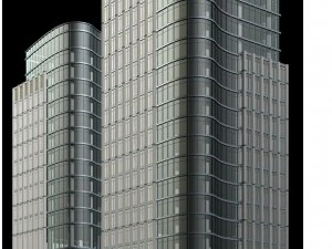 construction d'un immeuble de bureaux urbains, h&ocirc;tel au design avant-gardiste - 351 Modèle 3D