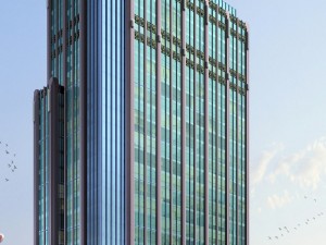 city office building construction avant-garde design hotel - 358 3D Модель