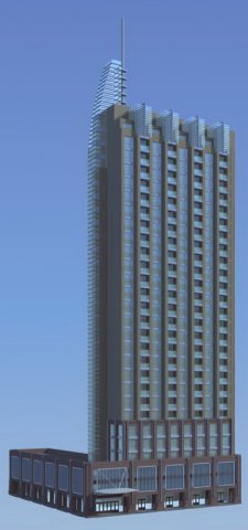 city office building construction avant-garde design hotel - 362 3D 모델 .c4d .max .obj .3ds .fbx .stl .blend 