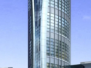 city office building construction avant-garde design hotel - 369 3D Model