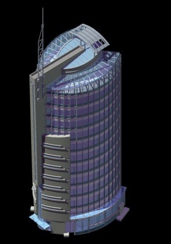 city office building construction avant-garde design hotel - 370 Modèle 3D .c4d .max .obj .3ds .fbx .stl .blend 