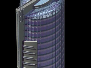 Stadtb&uuml;rogeb&auml;udebau Avantgarde-Designhotel - 370 3D Modell