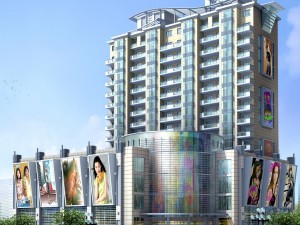 city office building construction avant-garde design hotel - 373 Modello 3D