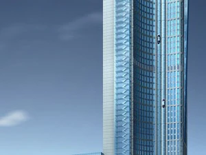 şehir ofis binası inşaatı avangard tasarım oteli - 374 3D Model