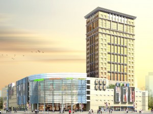 city office building construction avant-garde design hotel - 376 3D Model