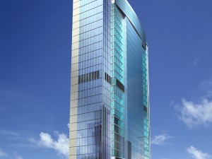 city office building construction avant-garde design hotel - 381 3D Model